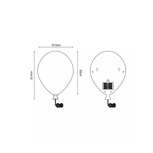 Бра, настінний світильник Zuma Line 5905316651159 Ballon LED 1x3W 6000K 44Lm IP20 блакитний - фото №1