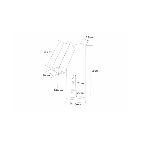 Бра, настенный светильник MJ-Light 15015 Reader Usb - фото №2