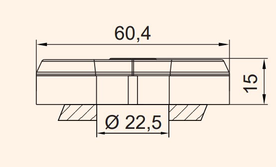 Сдвоенная кнопка-модуль «ON/OFF» с подсветкой ETI 004771391 EGTI-A (оранжевая) - фото №1
