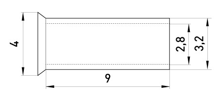 Неизолированный наконечник E.Next e.terminal.stand.en.4.9 4 кв.мм (s4038008) - фото №1