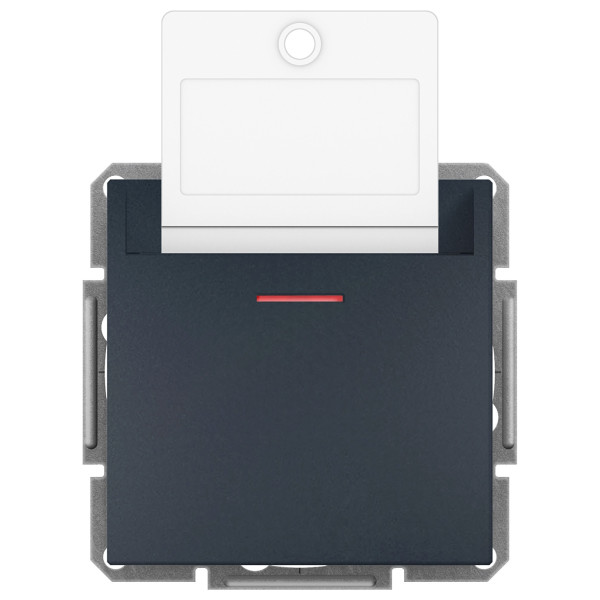 Выключатель карточный без рамки антрацит Asfora, EPH6200171