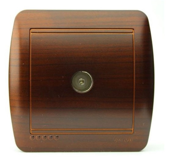 Розетка TV оконечная античный кедр, Demet, Lezard - фото №1