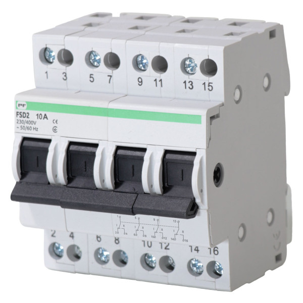 Переключатель нагрузки Promfactor FSD2 4P 10A 1-0-2 (FSD24010)