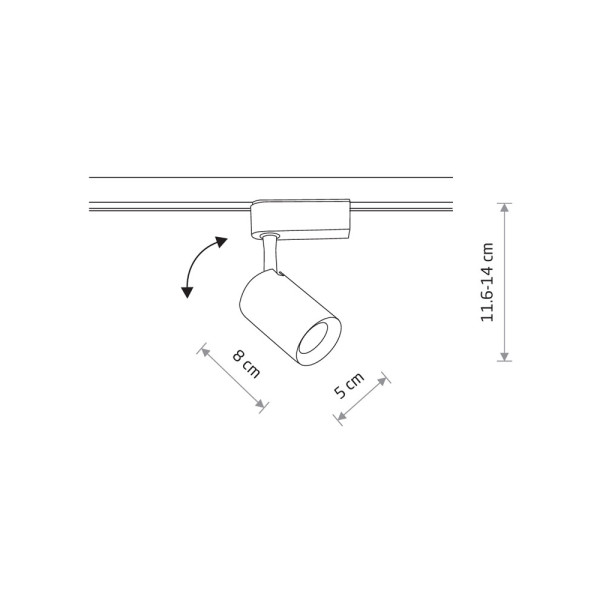 Трековий світильник Nowodvorski 8996 Iris LED 1x7W 3000K 530Lm IP20 чорний - фото №1