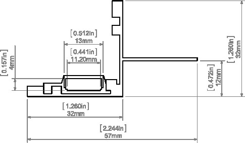 LED-профіль KLUS NISA-NI, 1 метр - фото №3