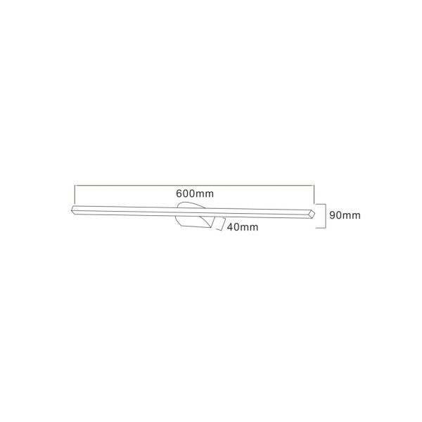 Бра, настенный светильник Zuma Line W89551-60BK Arvi LED 1x20W 4000K 2400Lm IP20 черный (5905316636477) - фото №1