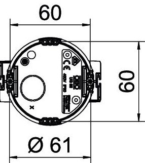 Поглиблений підрозетник Obo Bettermann UG 66-GS в цеглу/бетон (2003703) - фото №2