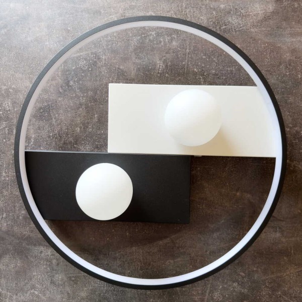 Светильник LED smart PICASSO-R+пульт 80W 3000-5000K IP20 круг бело-черный Violux ( 220615 ) - фото №2