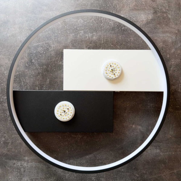 Светильник LED smart PICASSO-R+пульт 80W 3000-5000K IP20 круг бело-черный Violux ( 220615 ) - фото №4