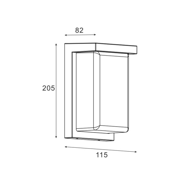 Уличный светильник Zuma Line 5905316666139 Alba LED 1x12W 4000K 1500Lm IP65 черный - фото №1