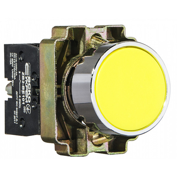 Кнопка «Старт» Аско-Укрем XB2-BA51 жовта (A0140010029) - фото №2