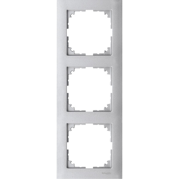 Трехместная рамка Schneider Electric M-PURE MTN4030-3660 алюминий