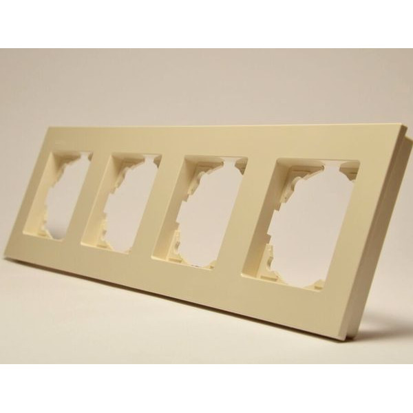 Рамка 4-місна Gunsan Eqona крем - фото №2
