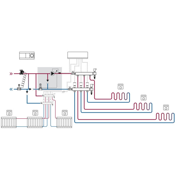 Коллектор Danfoss 088U0530 FHF 10+10 - фото №1