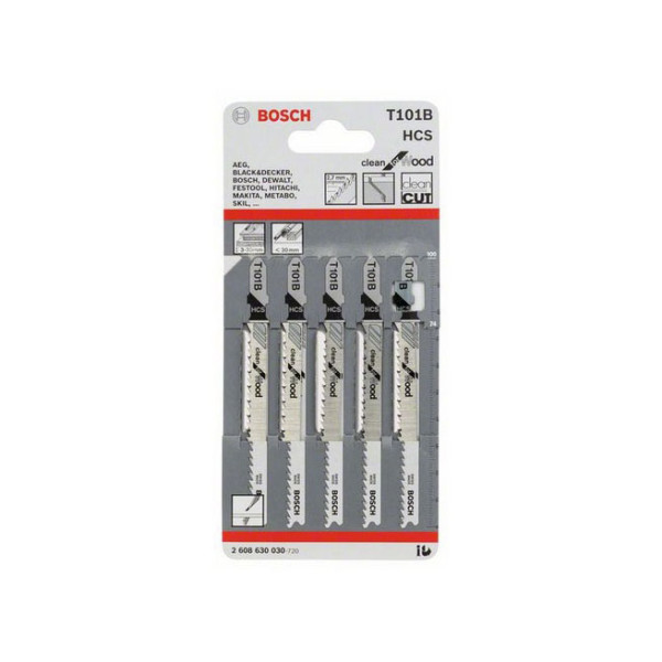 Лобзиковые пилки Bosch T101B (5шт)