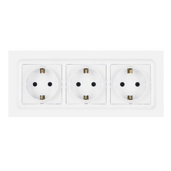 Розетка Nilson Unique біла 3-на з заземленням ( 28111060 )