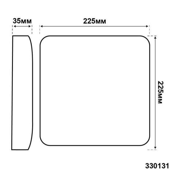 Світильник LED Violux ДББ RODOS квадрат 24W 5000K IP20 чорний ( 330151 ) - фото №6