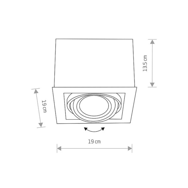 Точечный светильник Nowodvorski 9495 Box GU10, ES111 1x15W IP20 Черный - фото №1