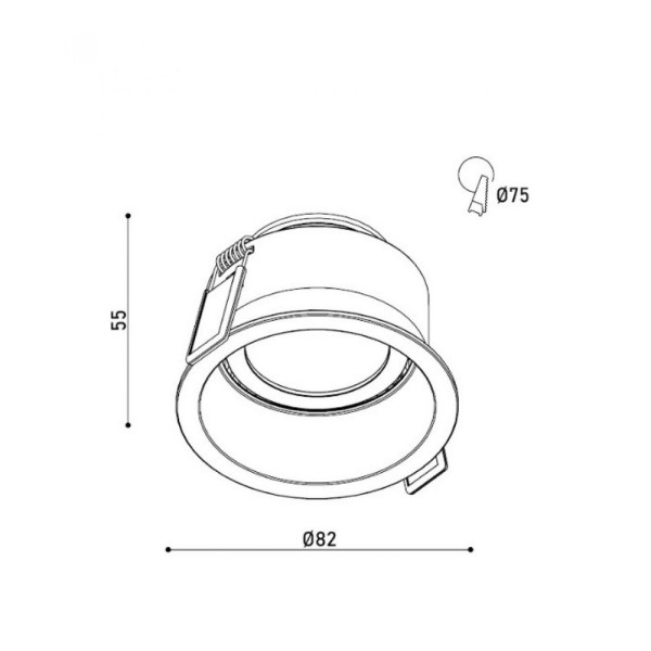 Точковий світильник Kloodi KD-Q040 LED 1x7W 3000K 560Lm IP20 Wh - фото №3