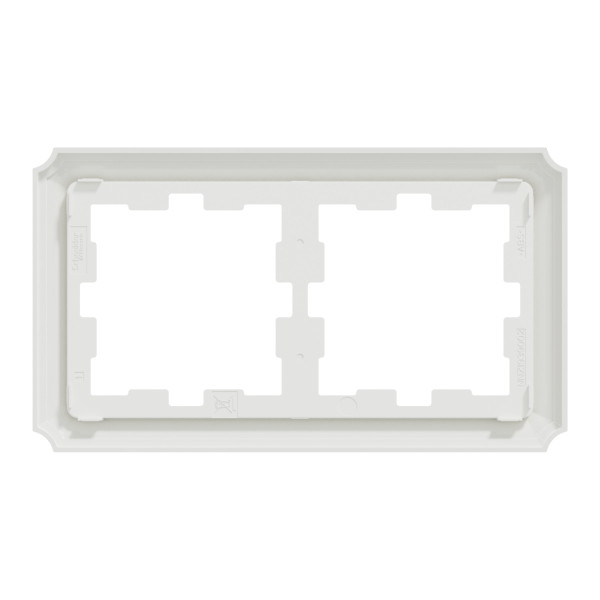 Двомісна рамка Schneider Electric Merten D-Atique MTN4020-4735 білий лотус - фото №1