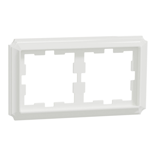 Двомісна рамка Schneider Electric Merten D-Atique MTN4020-4735 білий лотус - фото №2