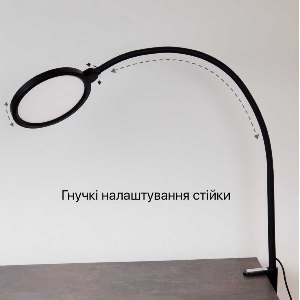 Світильник настільний LED FLEX 10W 3000-6500К чорний Violux ( 541101 ) - фото №6