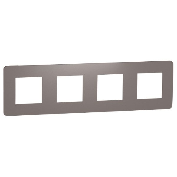 Четырехпостовая рамка Schneider Electric NU280816 (шоколад/белый)