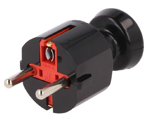 Штепсельна вилка SEZ WT-40 CZ 16А чорна