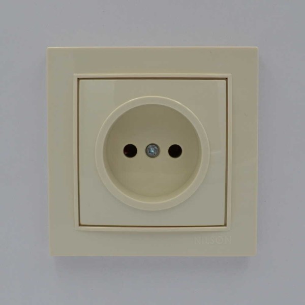Розетка Nilson Thor кремова 1-на без заземлення ( 27121015 ) - фото №1