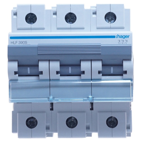 Автоматичний вимикач HLF390S (3p,C,100A) Hager - фото №1