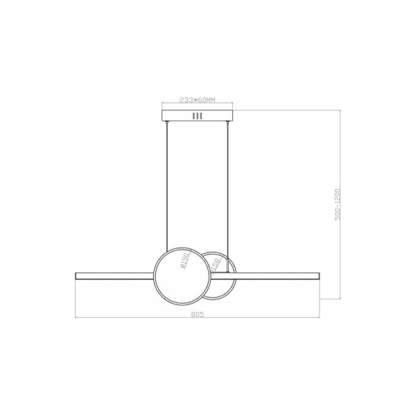 Люстра Reality 339901-30 Gendra Led 1x23W 4000K 1840Lm IP20 Чорна - фото №4