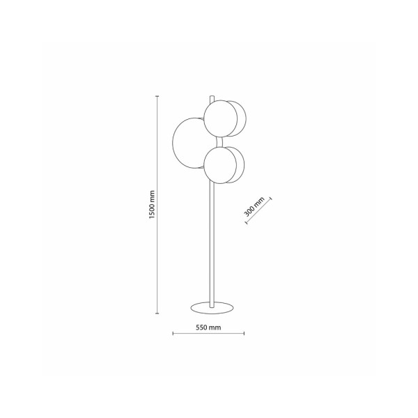 Торшер TK Lighting 5960 Pulse E27 3x15W IP20 - фото №3