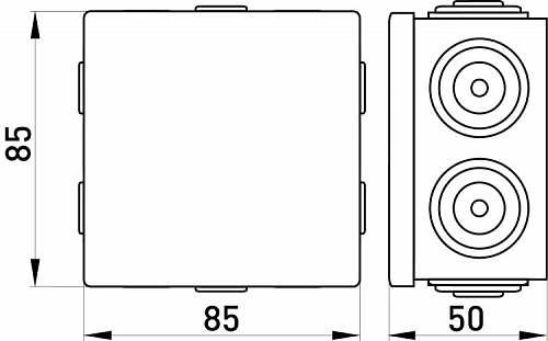 Разделительная коробка E.Next e.db.pro.85.85.50u (p016102) - фото №1