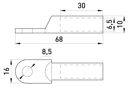 Медный кабельный наконечник E.Next e.end.stand.dt.16 (s039002) - фото №1