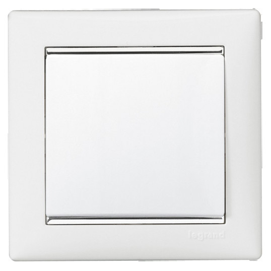 Рамка одинарная Valena белая/серебро - фото №1