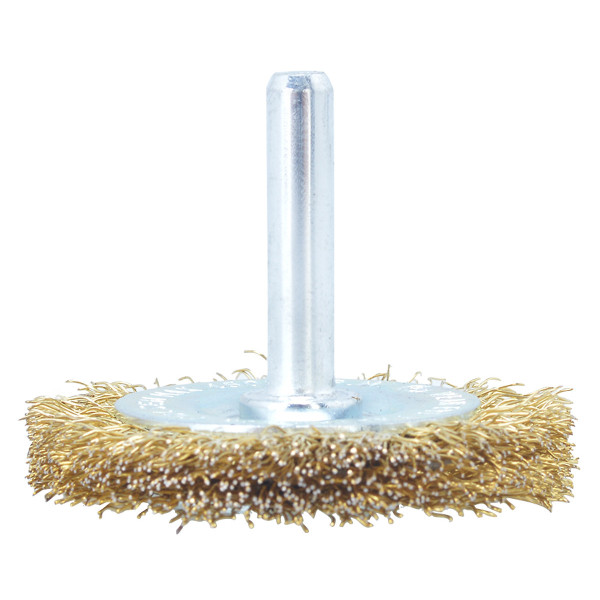 Дискова щітка Tolsen (77540) 50х6.4мм з гофрованого латунованого дроту 0.3мм - фото №3