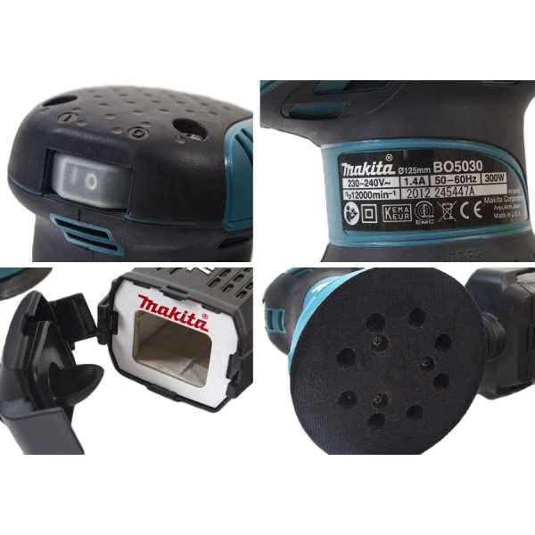 Ексцентрикова шліфувальна машинка Makita BO5031 300Вт - фото №3
