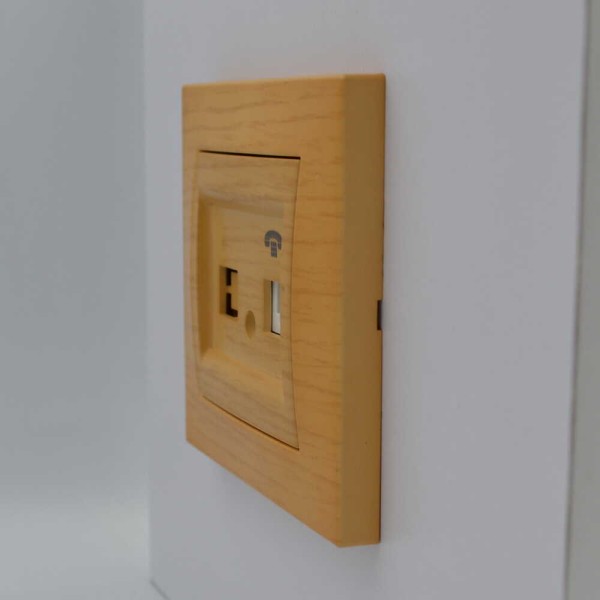 Розетка ELBI ZENA Woodline клен 1-на телефонна без рамки ( 609-012700-221 ) - фото №2