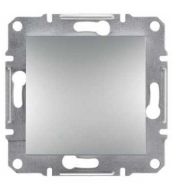 Выключатель кнопочный без рамки алюминий Asfora, EPH0700161