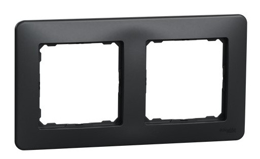 Двопостова рамка Schneider Electric Sedna Design чорна SDD314802