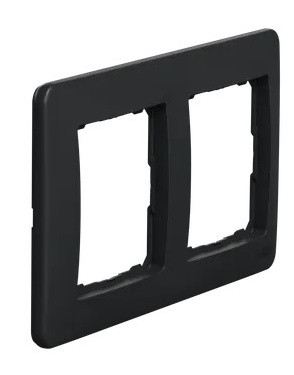 Двопостова рамка Schneider Electric Sedna Design чорна SDD314802 - фото №1