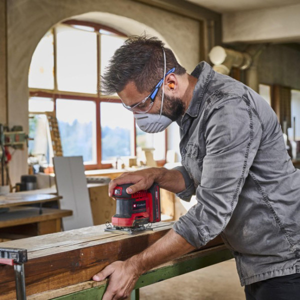 Акумуляторна вібраційна шліфмашина Einhell X-Change 18В 22000об/хв з 3 насадками (4460730) - фото №7