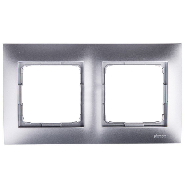 Подвійна рамка Kontakt Simon Simon 54 Premium DR2/43 (срібло)