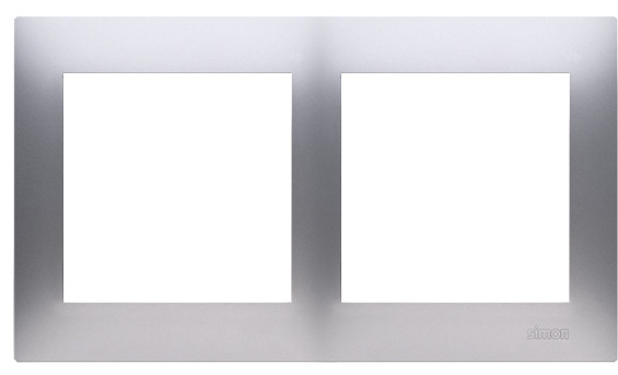 Подвійна рамка Kontakt Simon Simon 54 Premium DR2/43 (срібло) - фото №1