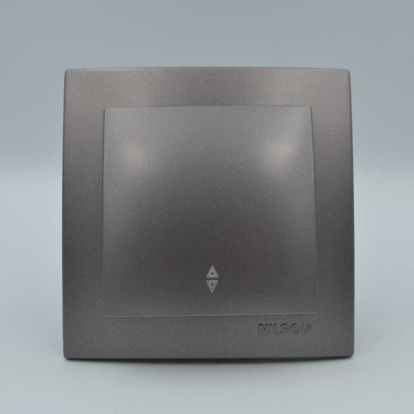 Вимикач Nilson Touran антрацит 1кл прохідний ( 24161007 ) - фото №1