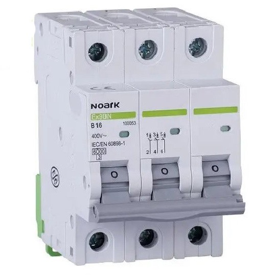 Автоматичний вимикач NOARK Ex9BN 3P B3 3А 6кА B (100047)