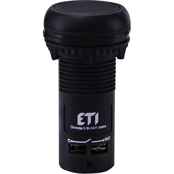 Моноблочна втоплена кнопка ETI 004771473 ECF-11-C (1NO+1NC чорна)