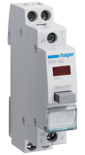 Красная кнопка с LED индикатором SVN452 1НО+1НЗ