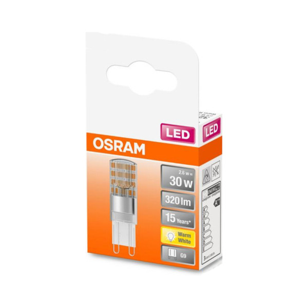 Светодиодная лампочка Osram 4058075432338 LED PIN30 G9 1x2.6W 2700K 320Lm IP20 - фото №1