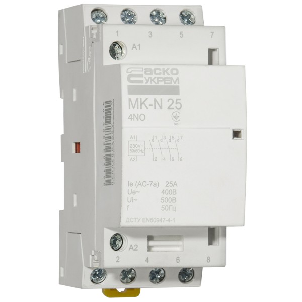 Модульный контактор Аско-Укрем MK-N 4P 25A 4NO (A0040030027)
